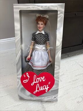 I Love Lucy Lucille Ball Vinyl Portrait Doll – Black & White Polka Dot